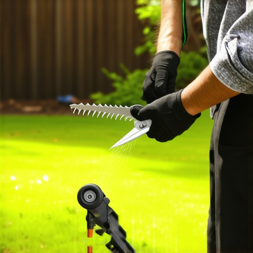 Advanced Gardening Tools in Use Homeowner maintaining a garden with modern tools and equipment.