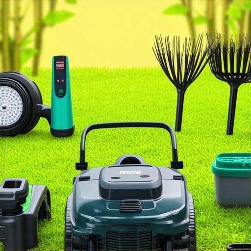 A set of advanced gardening tools and devices for sustainable garden care