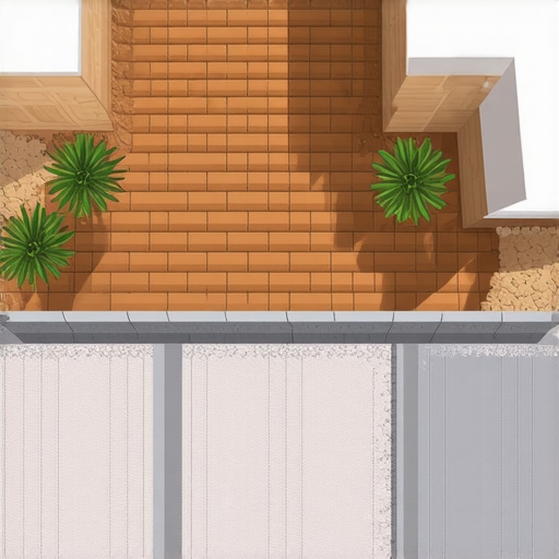 A detailed illustration showing the process of installing permeable pavers in a landscaped yard.