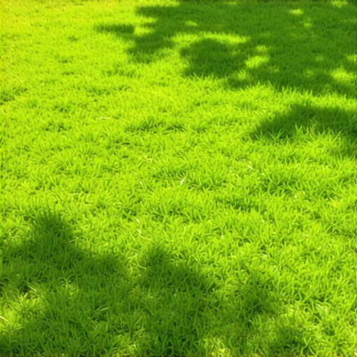 Healthy lawn with ground covers and mulch to prevent crabgrass