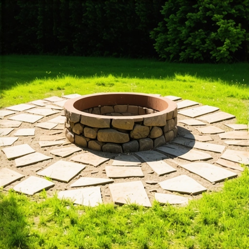 Building a Natural Stone Fire Pit Circle