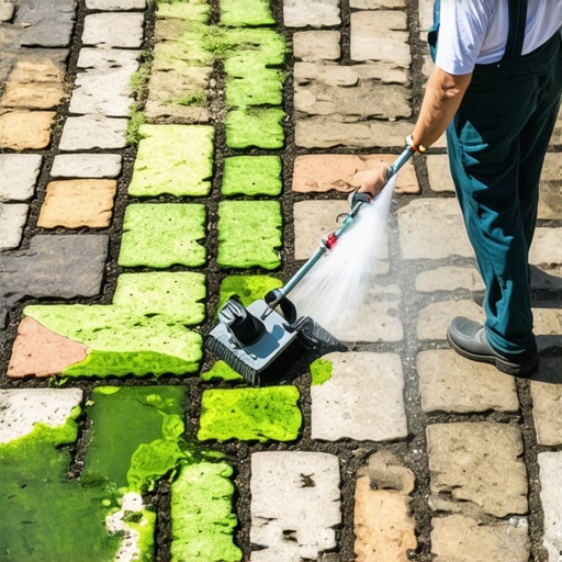 How to Clean Algae Off a Paver Patio Without a Pressure Washer