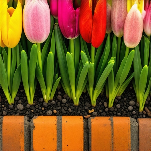 How to edge a flower bed with bricks